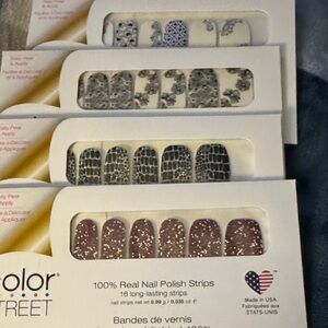 Color Street Glitter and Patterned Nail Strips